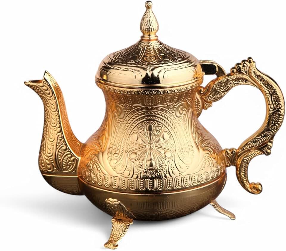 Alisveristime Heybeli Decorative Zamac Pitcher for Home Decor (Gold)
