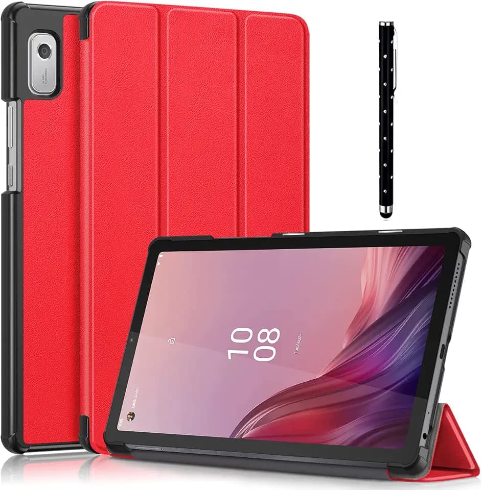 Acelive Tablet Hülle Schutzhülle Cover für Lenovo Tab M9 HD 22,86cm (9 Zoll) Tablet TB-310FU (Hülle für Lenovo Tab M9 9 Zoll, Rot)