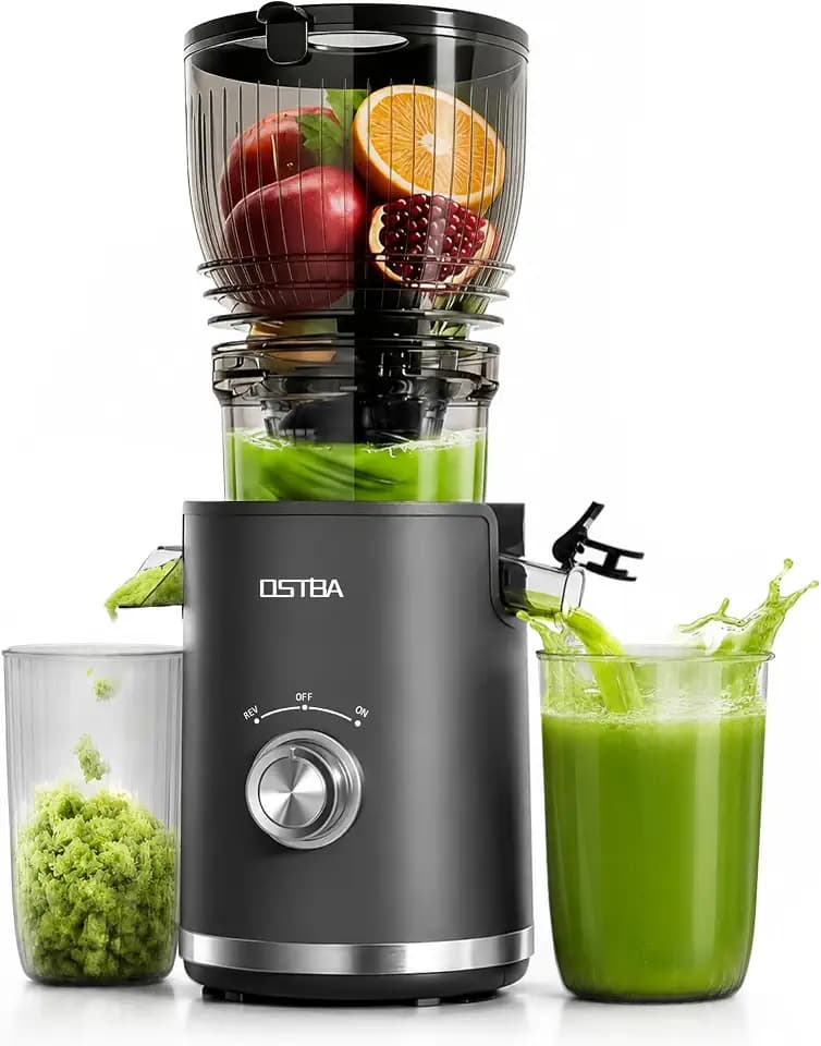 OSTBA Cold Press Juicer, 300W Slow Masticating Juicer