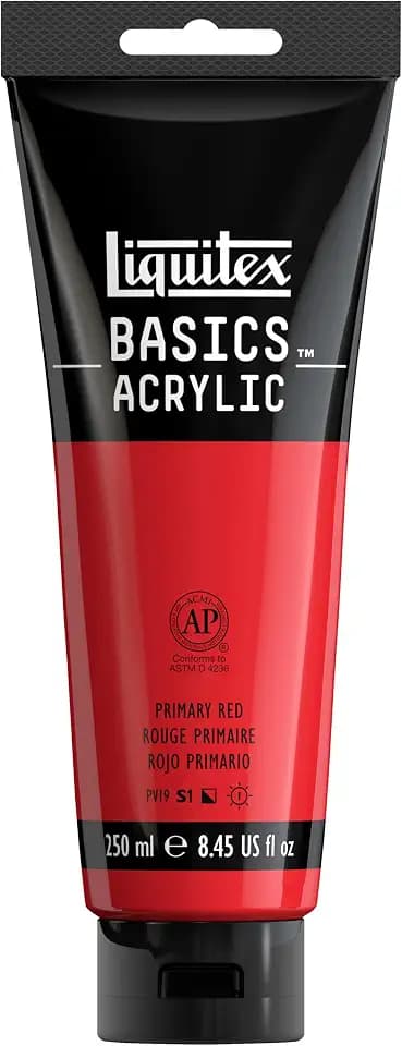 Liquitex BASICS Acrylic Paint, 8.5-oz Tube, Primary Red