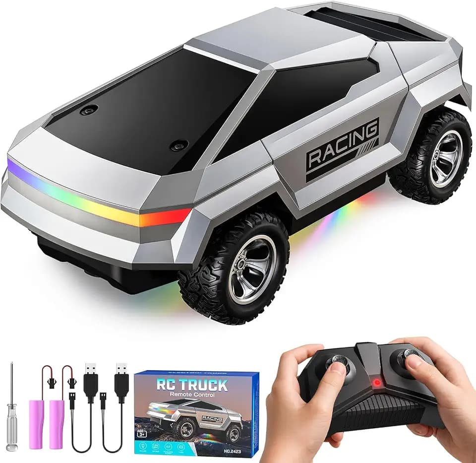 WayEee 1/24 Remote Control Car Cyber RC Truck, RC Cars with Colorful Lights