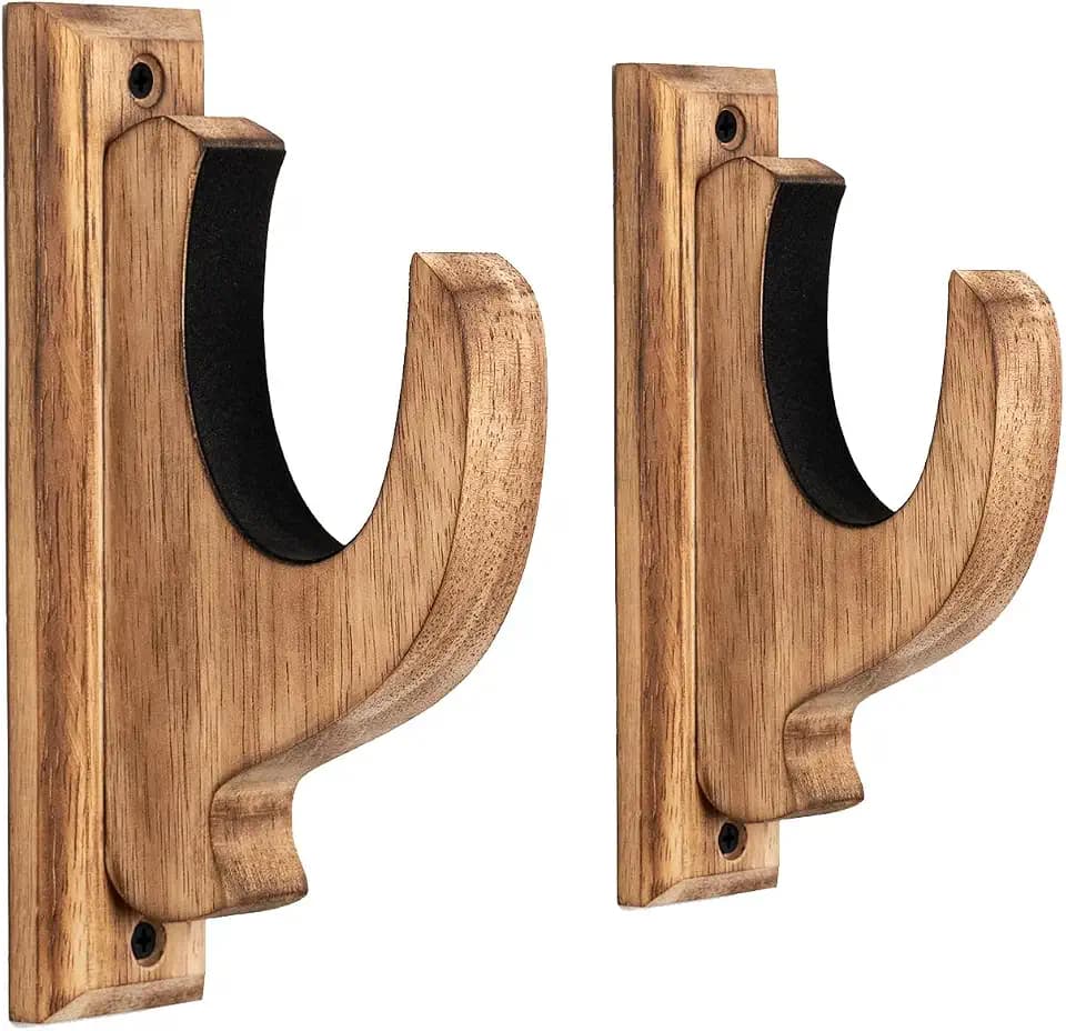 DGWJSU Gun Rack for Wall, Real Wood Shotgun & Rifle Wall Mount