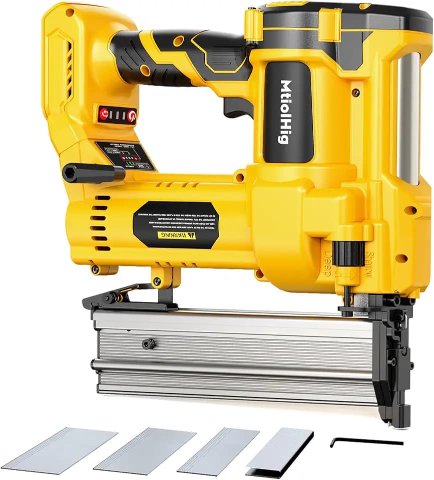 MtiolHig Cordless 2Inch Brad Nailer Compatible with Dewalt 20V Battery, 2-in-1 Staple Gun, 18 Gauge Nail Gun Battery Powered with 1000 Nails for Wood Carpentry, 7.2LB (Tool only) 2026 New Version