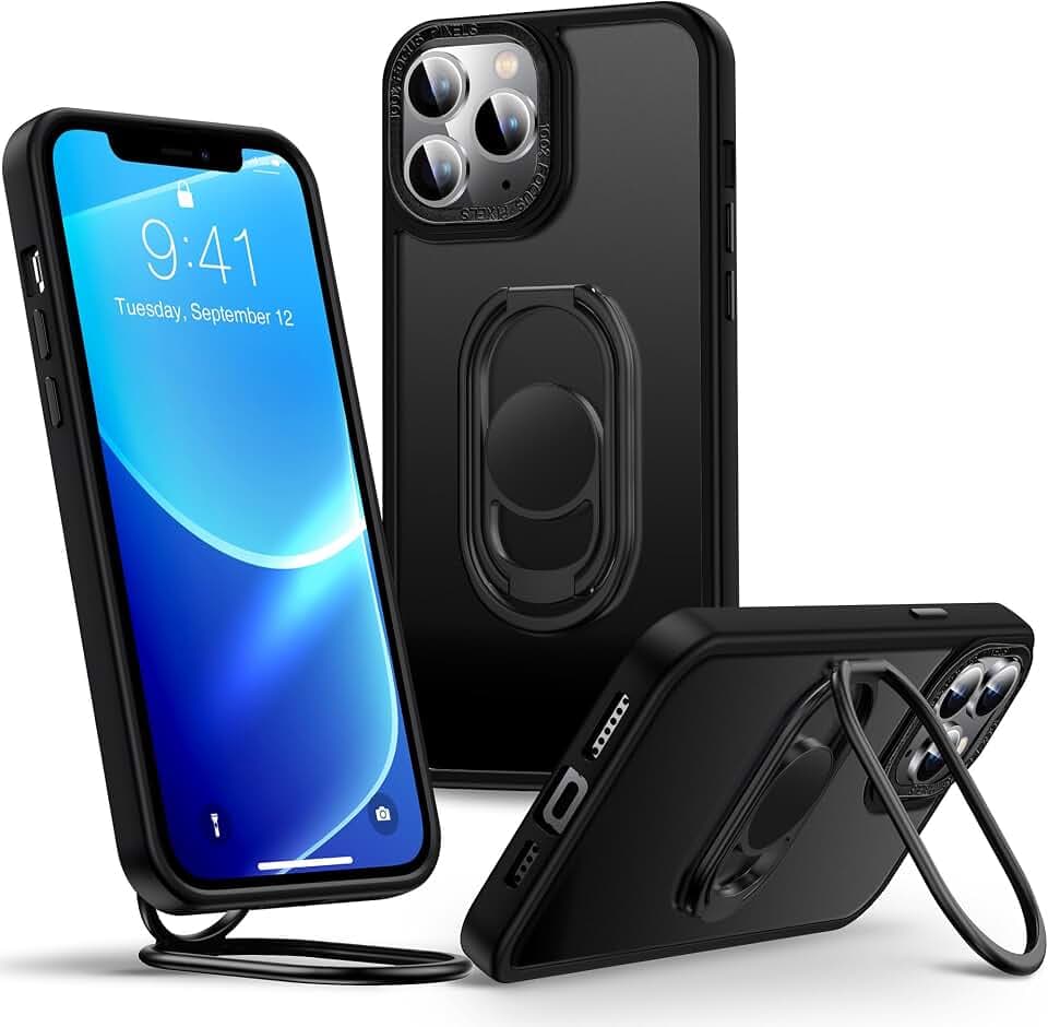 Shields Up for iPhone 11 Pro Max Case with Stand, 2-Way Stand, 6.5", Black