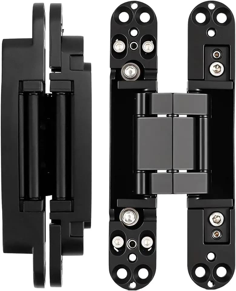 Hidden Door Hinge 7 Inch, 3D Adjustable Concealed Hinge, 2 Pack