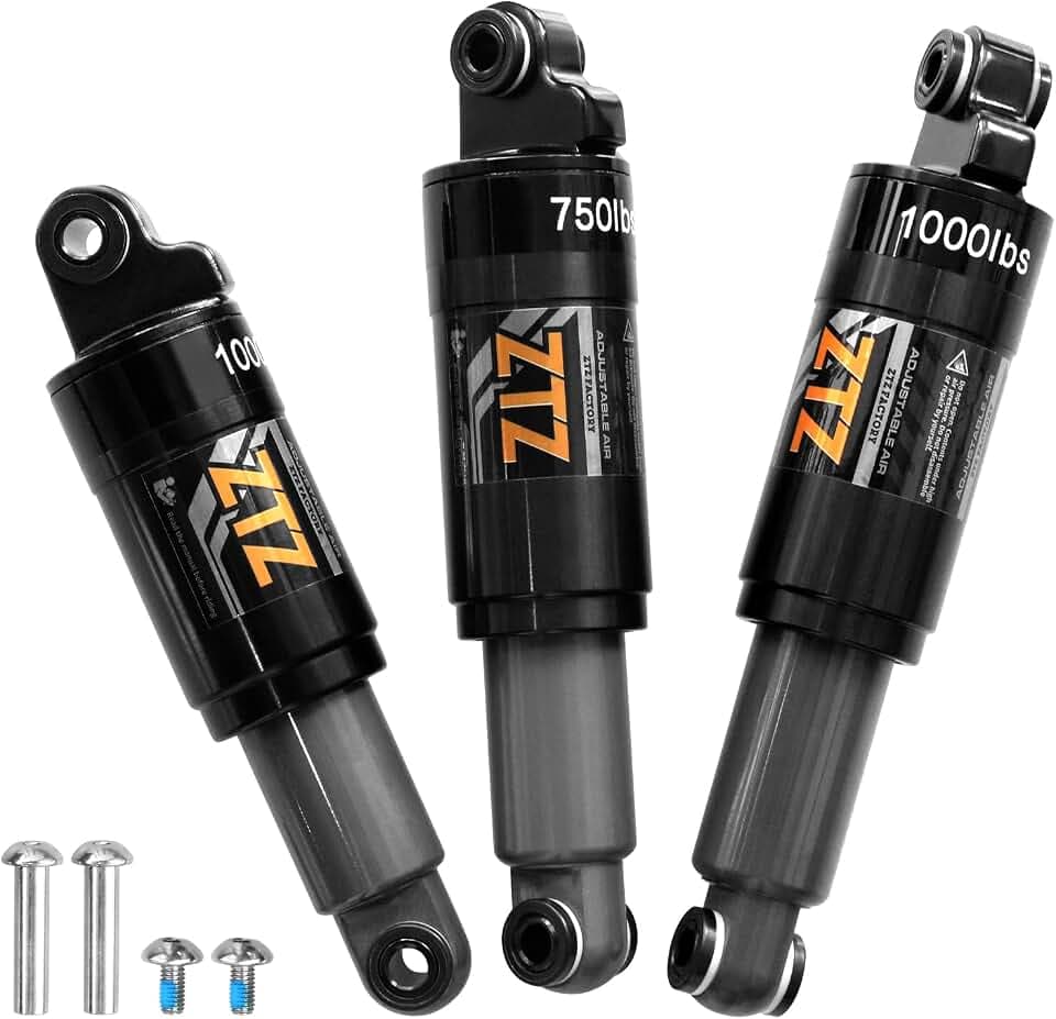Mountain Bike Rear Shock 125mm x 750lbs Bicycle Shock Absorber, Hydraulic Rear Suspension Shock for Mtb/Mtn/ebike/Dmn