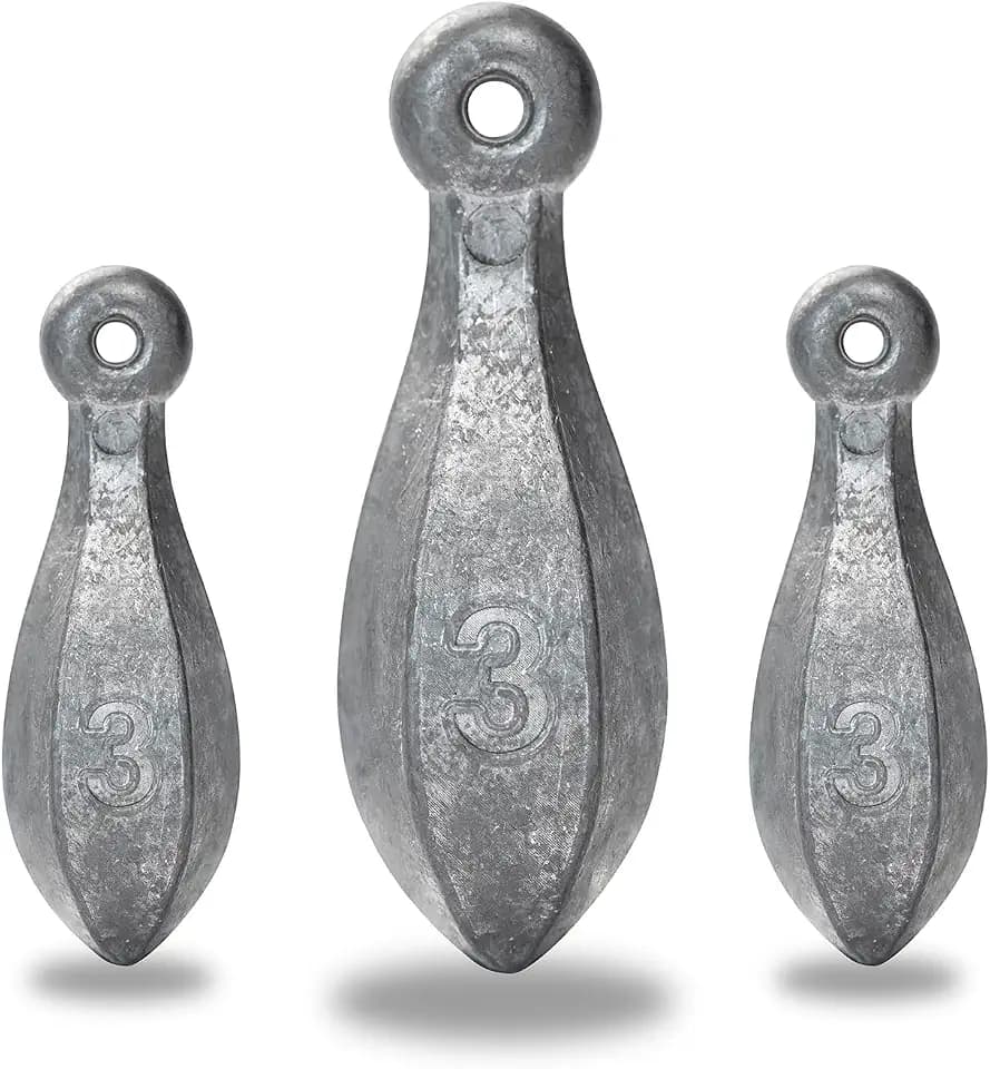 BLUEWING Bank Sinker 1LB/2LB/3LB/5LB/6LB Box Fishing Weights Saltwater Bullet Lead 1oz,2oz,3oz,5oz,8oz,10oz,12oz,16oz,32oz