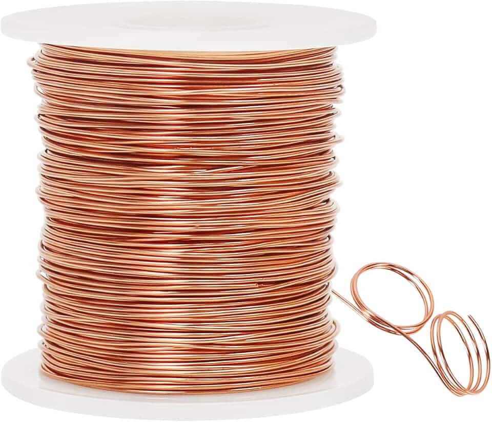 Tenn Well 20 Gauge Jewelry Wire, 328 Feet 0.8mm Bendable Aluminum Craft Wire for Jewelry Making, Beading, Sculpting and Bonsai Training (Copper)