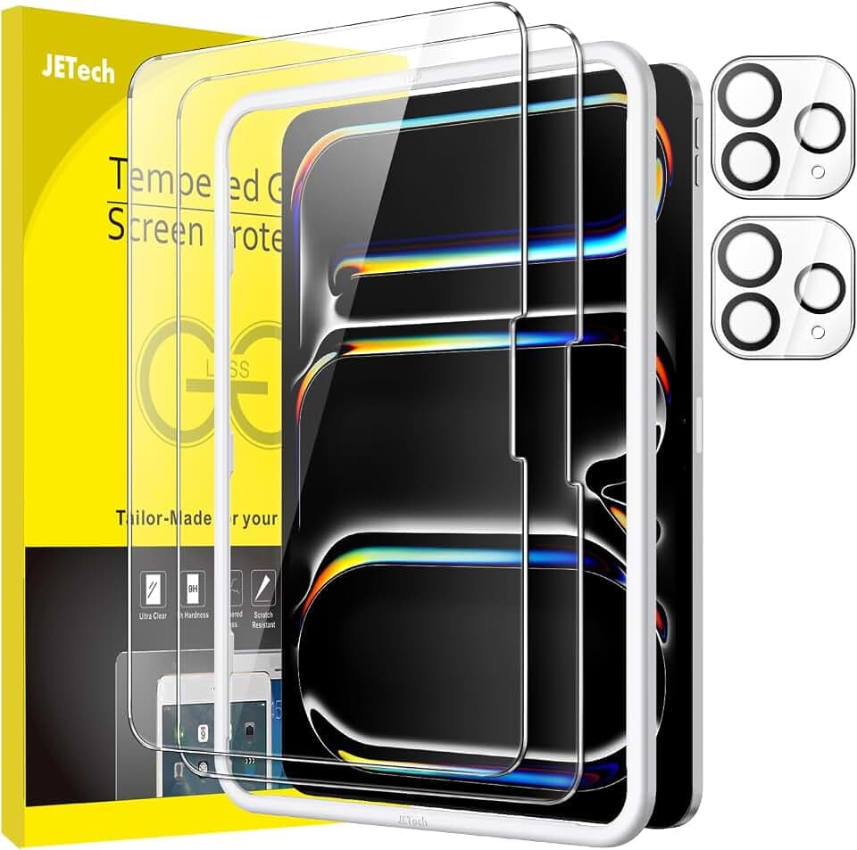 JETech Schutzfolie für iPad Pro 11" M5/M4, 2+2 Stück