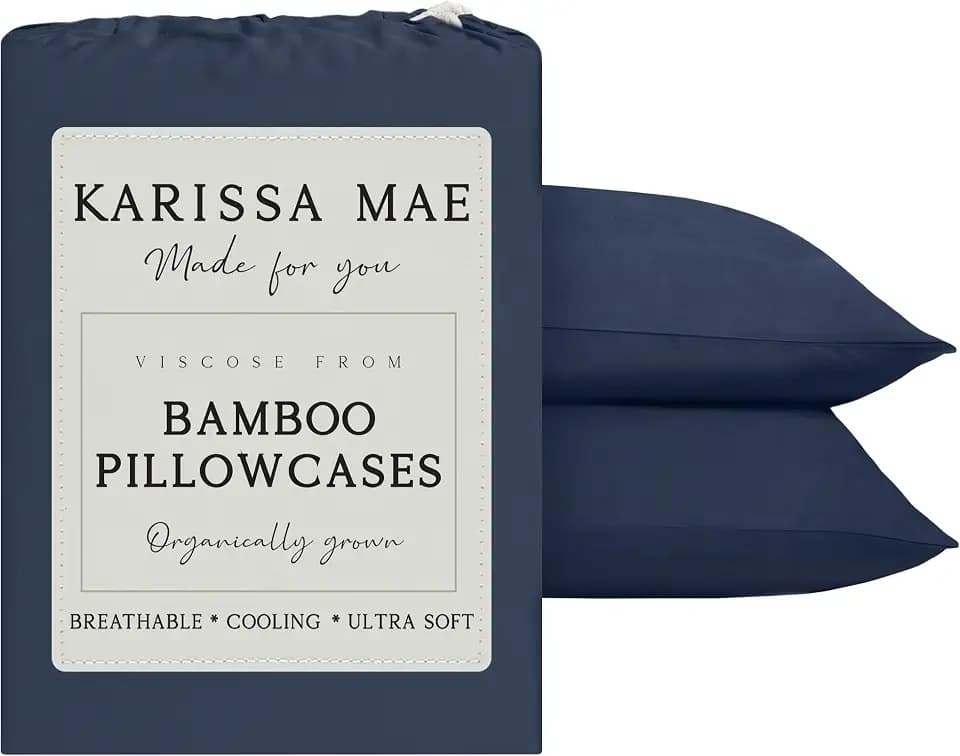 KARISSA MAE Luxury Bamboo Viscose King Size Pillowcase Set