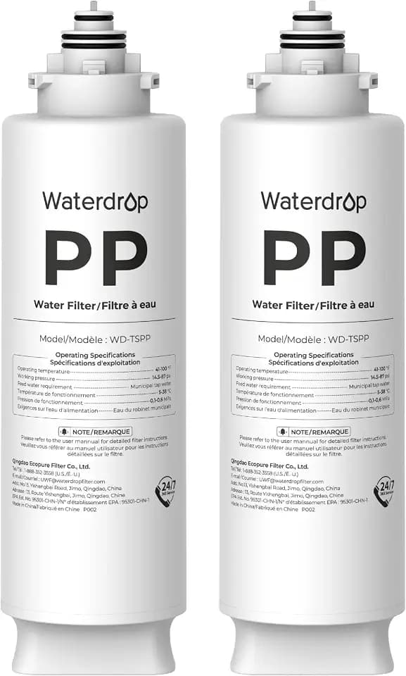 Waterdrop TSPP Water Filter Replacement for Waterdrop TSU & TSU-WB, 2 Pack
