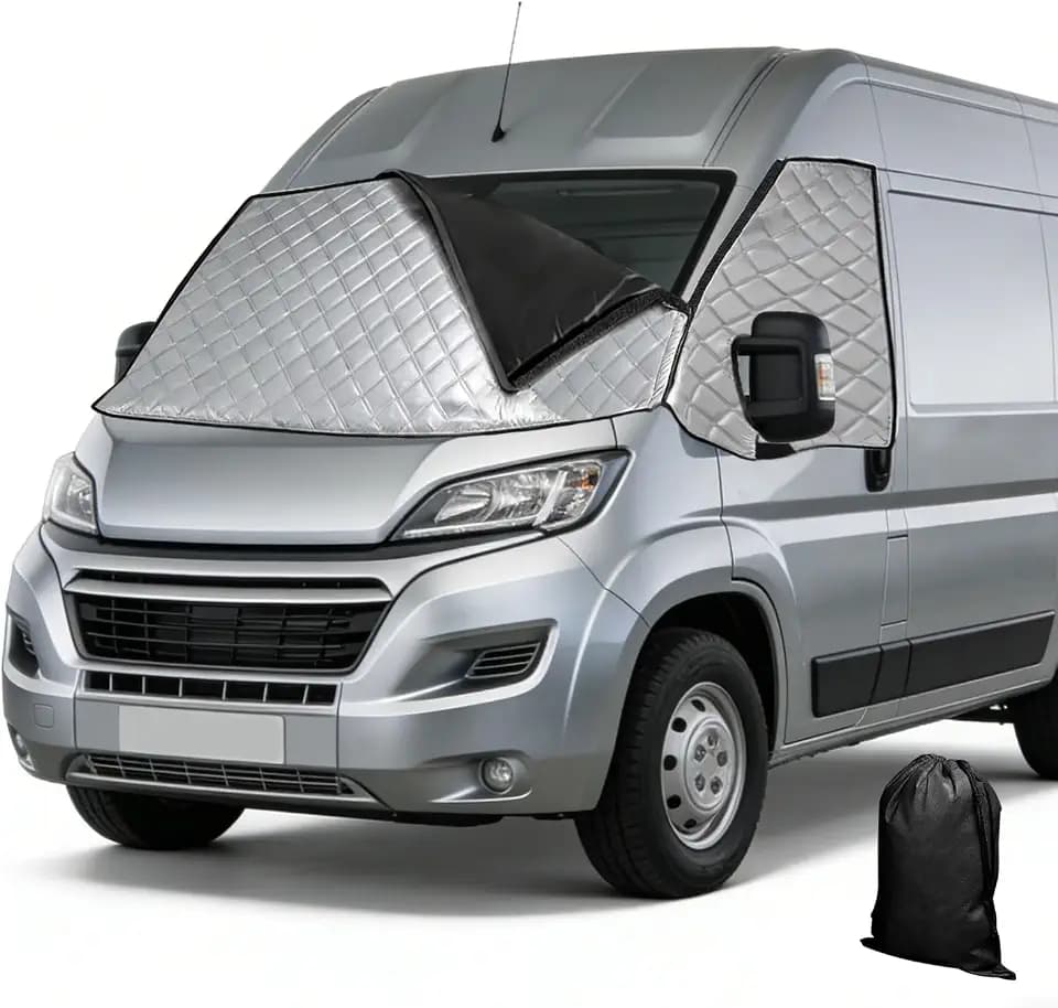 Externe Thermo-Windschutzscheibenabdeckung für FIAT Ducato X250/290, Baumwolle verdickte abnehmbare Hagelschutzabdeckung, wasserdichte Frontscheiben-Wickelabdeckung, Schnee-Abdeckung