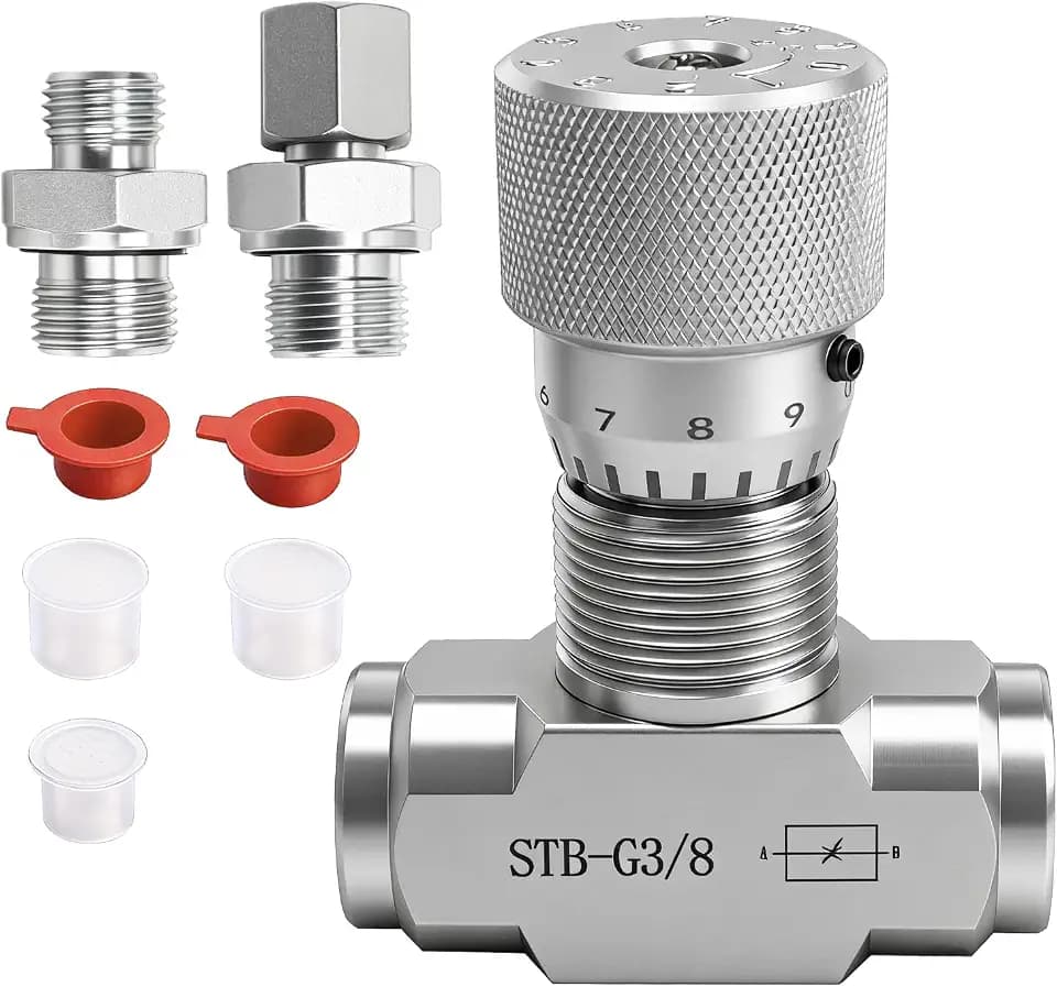 L08 Hydraulic Flow Control Valve Bidirectional Restrictor Compatible with 1-2 Ton Mini Excavator Replace#: STB-G3/8