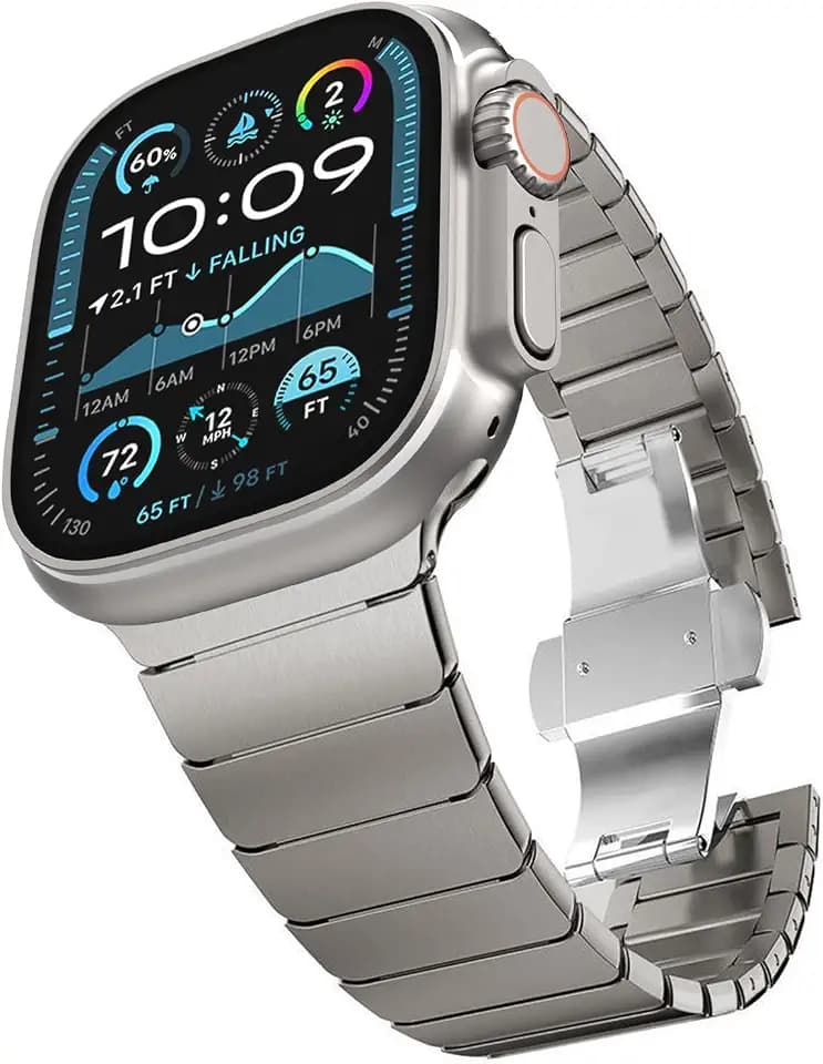 CHANCHY 49mm 46mm 45mm 44mm 42mm(Serie 3) für Apple Watch Armband,Edelstahl Gliederarmband Metall Ersatzarmbänder Geeignet für Apple watch Ultra 3/Ultra 2 1/SE 3 2 1/ Series 11 10 9 8 7 6 5 4 3 2 1