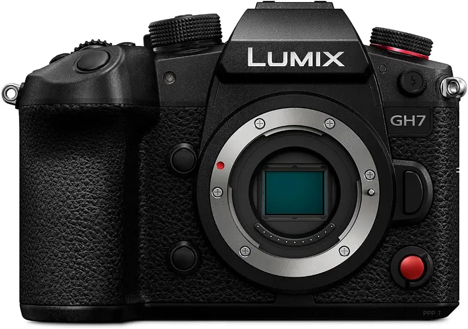 Panasonic Lumix DC-GH7E Micro Four Thirds Kamera, 25,2 MP, Open Gate, C4K/4K 4:2:2 60/50p Video, Phasen-Hybrid-AF, Active is, LUT, 32-Bit Float-Audio, OLED-Sucher, drehbarer Monitor, Schwarz