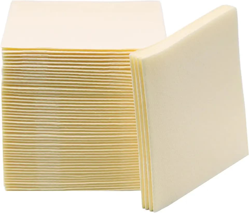 Cocktail Napkins, 100 Pack Disposable Luxury Linen Like Airlaid Beverage Napkins, Soft, Absorbent, Restaurant Bar Cocktail Napkins for Kitchen, Parties, Weddings,Dinners or Events (Ivory)