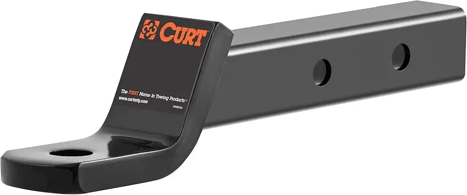 CURT 45220 Kugelhalterung für Anhängerkupplung, 2-Länge, 18,8 cm oder 26,7 cm Länge, passend für 5,1 cm Empfänger, 3,4 kg, 2,5 cm Loch, 5,1 cm Länge, 3/4 Zoll Erhöhung