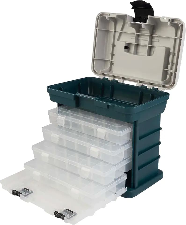 Stalwart Portable Tool Box Small Parts Organizer, Gray