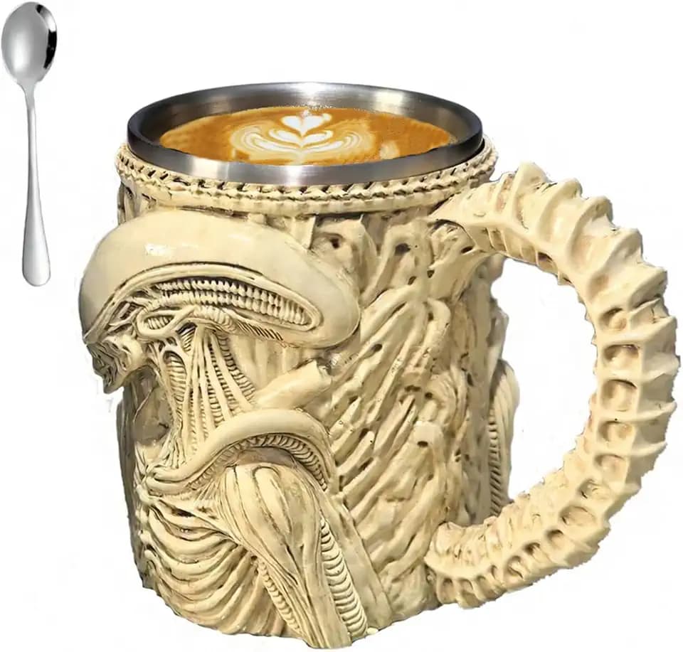 14 OZ Alien Xenomorph Mug with Spoon, Alien Mug Gift for Fans