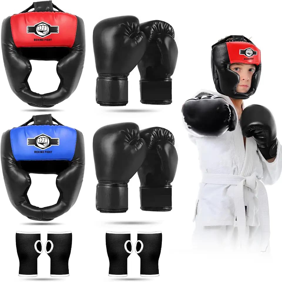 YORWHIN Sparring Head Guard with Gloves - Boxing Safety Headgear for MMA, Kickboxing, Muay Thai & Boxing - Adult & Kids