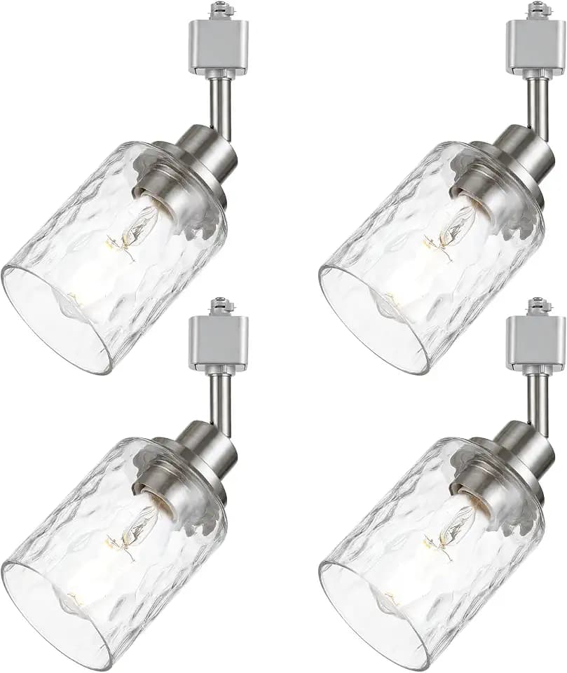 4 Pack H Track Lighting Head Brushed Nickel Track Lighting Fixtures