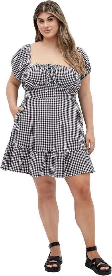 City Chic Women's Plus Size Dress - Cute Gingham