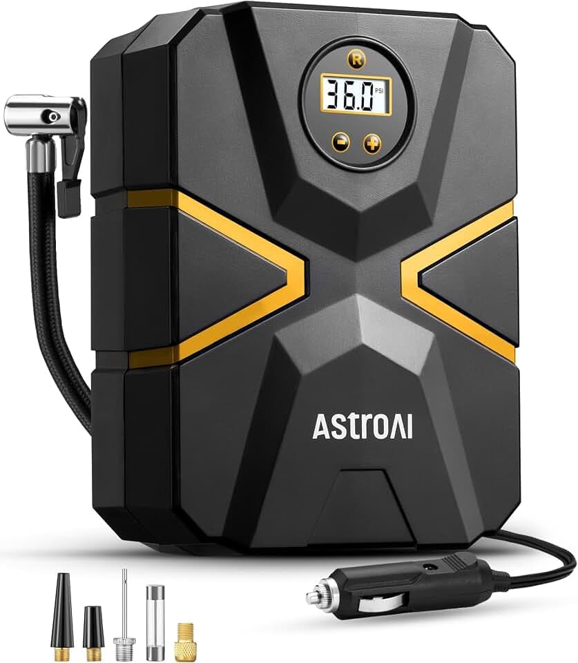 AstroAI Kompressor Auto Autoreifen Pumpe 10,3 bar Luftpumpe 12V Kompressor