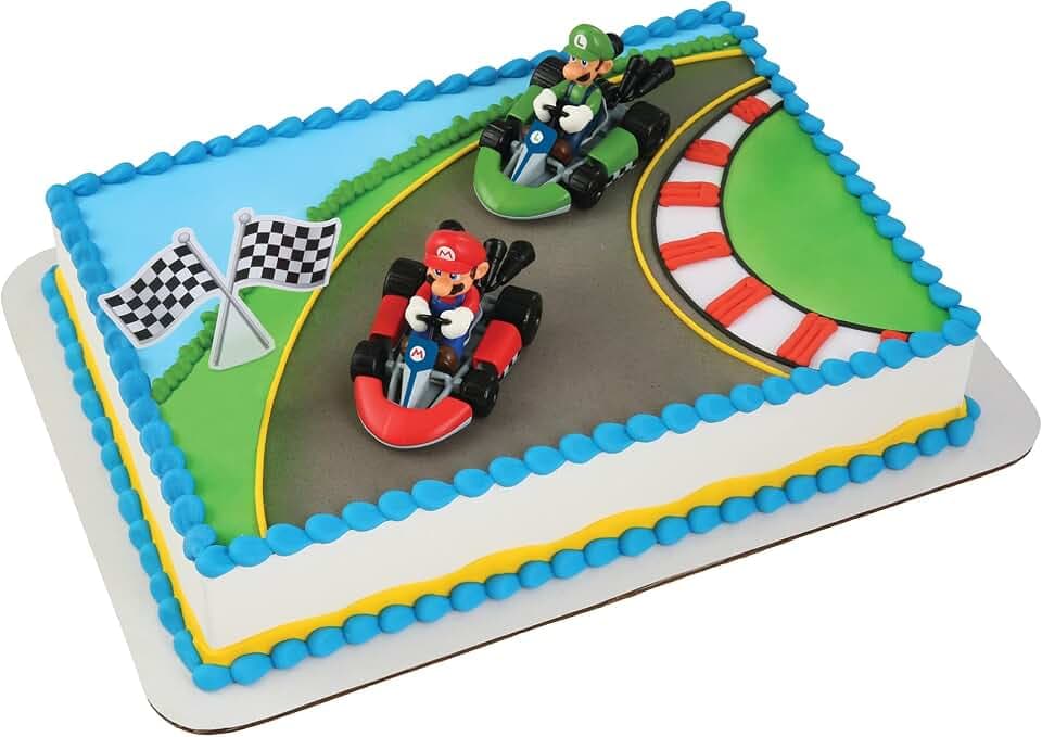 Mario Kart™ Race Kart Cake Topper | 3 Piece Party Decoration Set