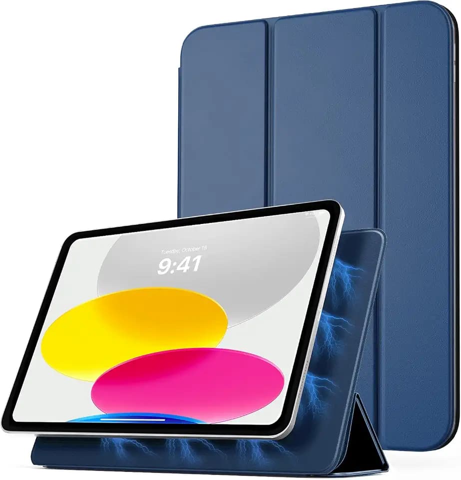 TiMOVO Hülle für iPad A16 11. Gen 11"/10. Gen 10,9", Grau Blau