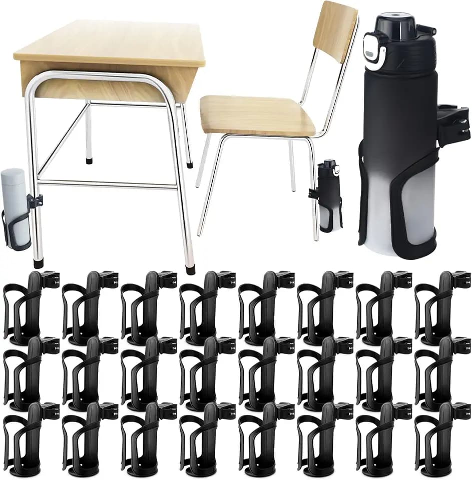 24 Pcs Water Bottle Holder for Classroom Back to School Desk Cupholder Gift