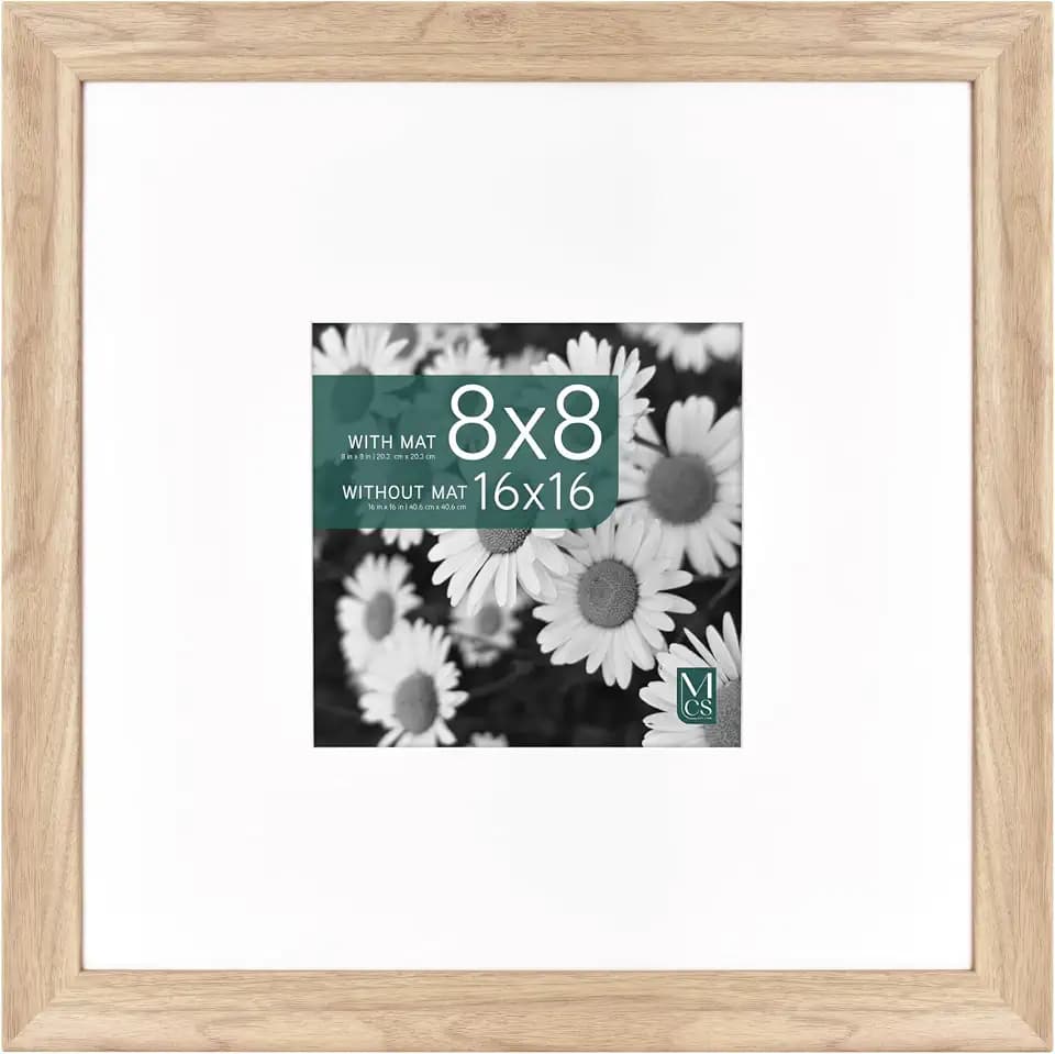 MCS Studio Gallery Classic Picture Frame, 16x16, Natural Woodgrain, 1-Pack