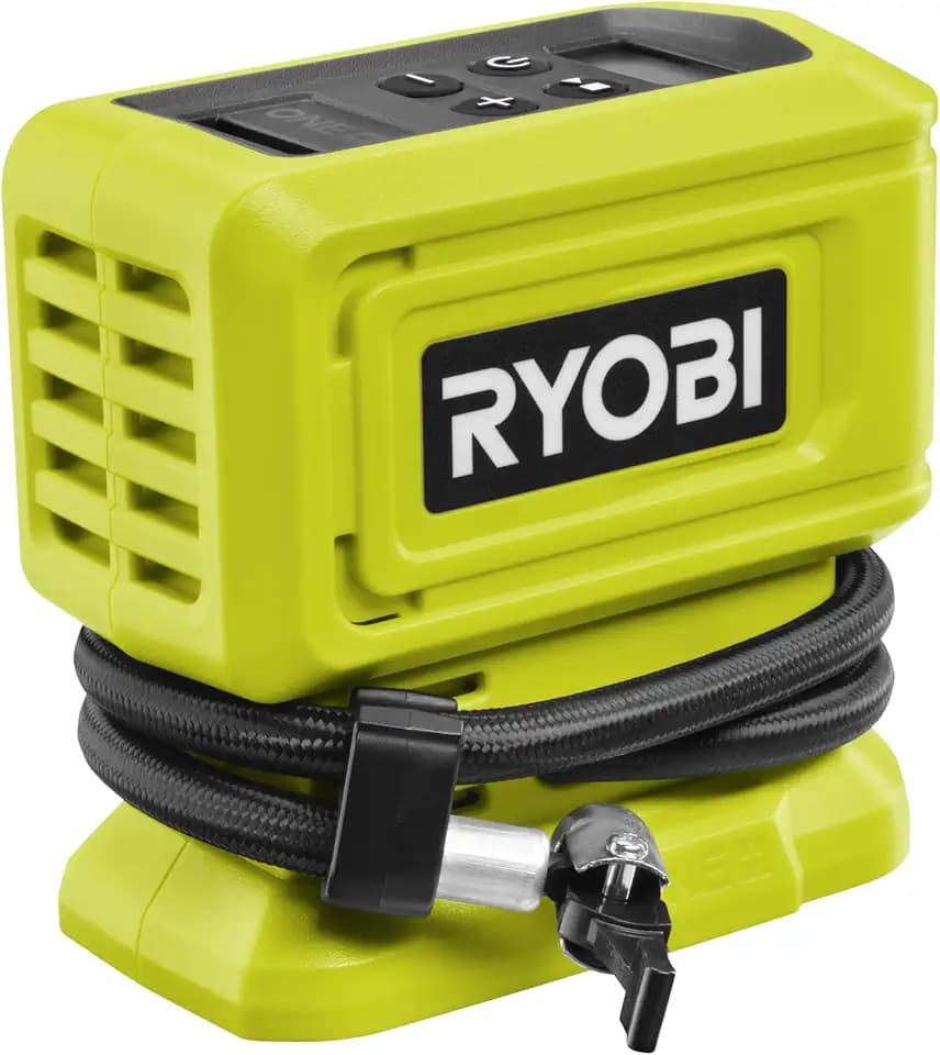 RYOBI 18 V ONE+ Akku-Mini-Kompressor RPI18-0, 11 bar max. Druck, Digitalanzeige, ohne Akku und Ladegerät