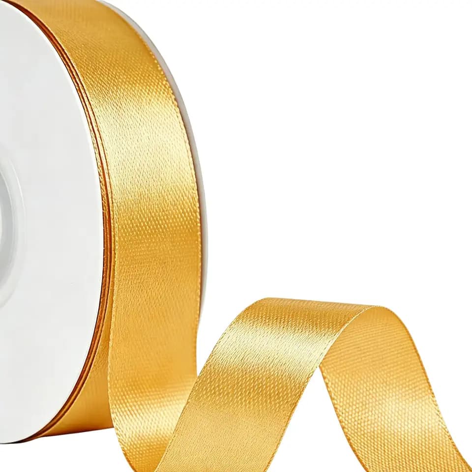 Songye Acetate Ribbon 1.3" x 25 Yards Gold Gift Wrap Floral Crafts