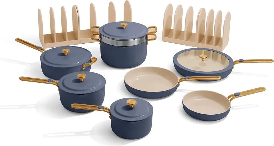Our Place Essentials Complete Cookware Set, 17-Piece Ceramic Cookware Set