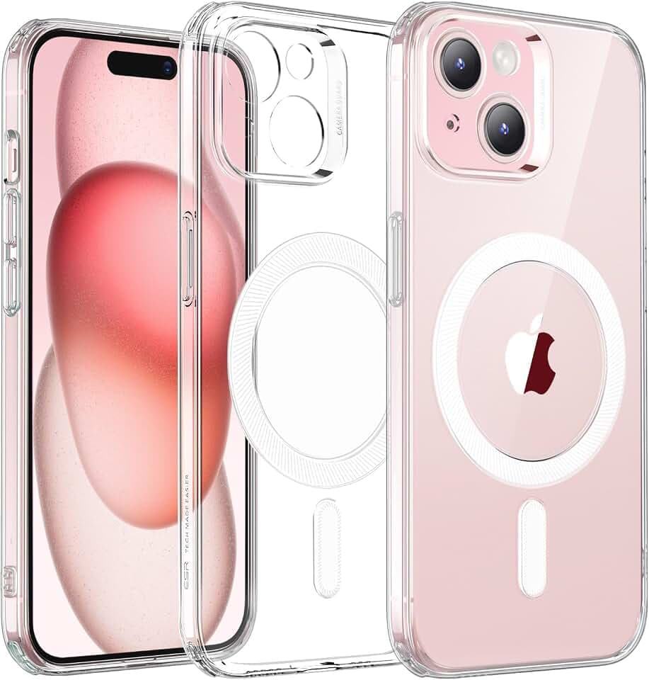 ESR for iPhone 15 Case, Compatible with MagSafe, Military-Grade Protection, Resists Yellowing and Scratches, Magnetic Phone Case for iPhone 15, Zero Series, Clear