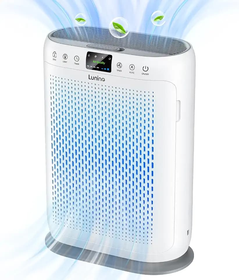 Air Purifiers for Home Large Room up to 1740sq.ft, LUNINO H13 HEPA Air Filter with PM 2.5 Display Air Quality Sensors, Aromatherapy Function, Air Cleaner for Dust, Smoke, Dander, Pets Hair, Pollen