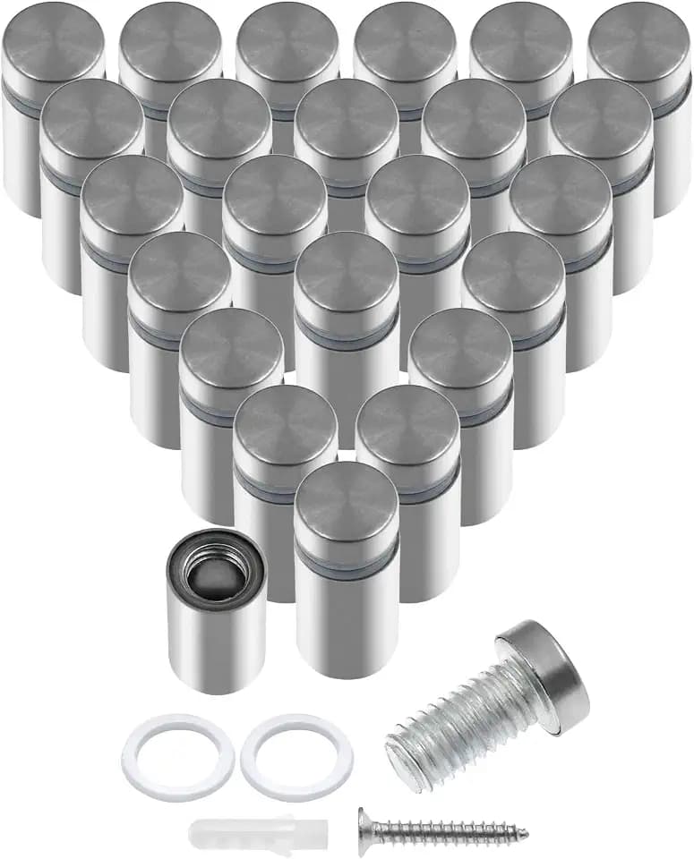 Luomorgo Stainless Steel Standoff Screws, 1/2" x 1", Silver, 24 Pcs