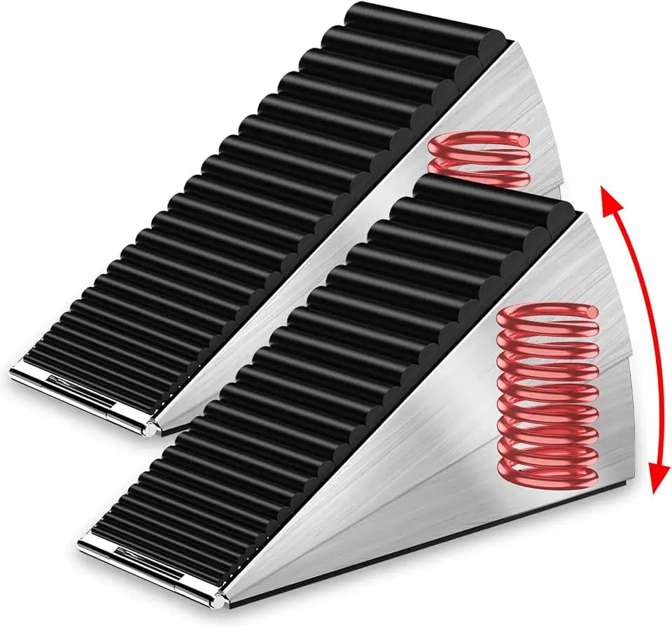 2 Pack Heavy Duty Door Stoppers for Bottom of Door, Door Stop Wedge