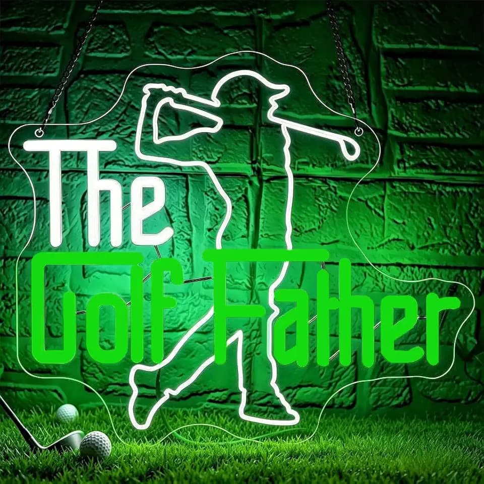 Golf Father Neon Sign for Wall Decor Golf Led Sport Neon Light for Man Cave