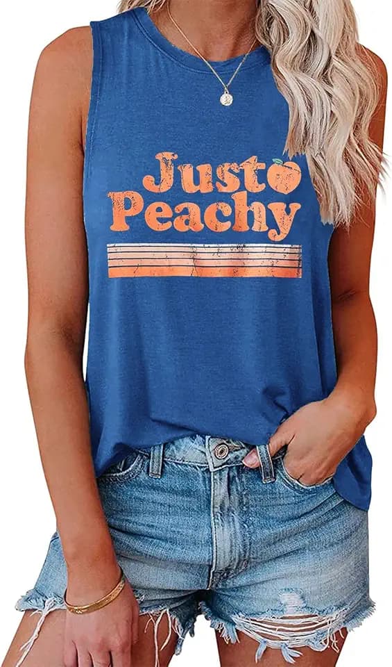 IRISGOD Womens Tank Tops Loose Fit Summer Cute Graphic Sleeveless Shirts