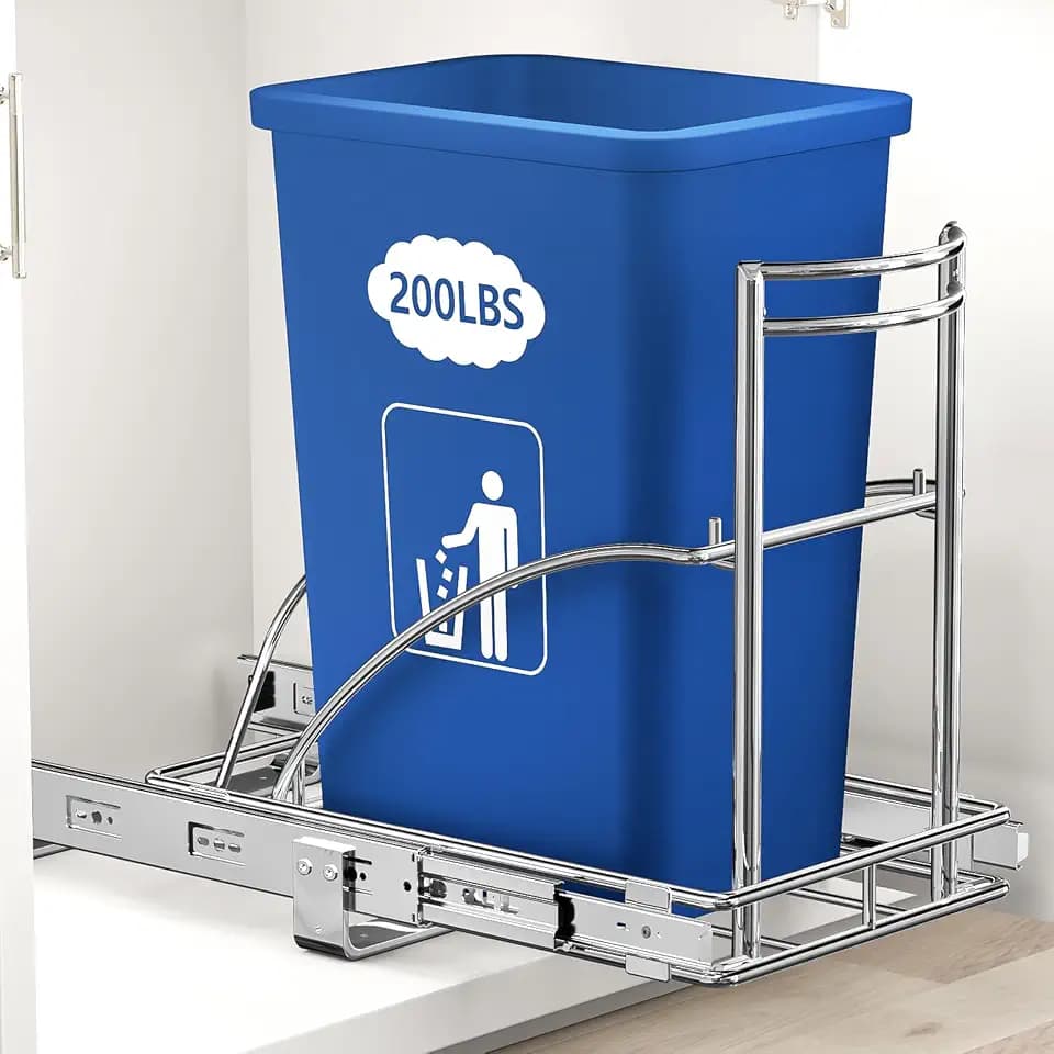 ANASTA Under Sink Trash Can Pull Out Trash Hidden for 30-50 Qt 7-13 Gallon