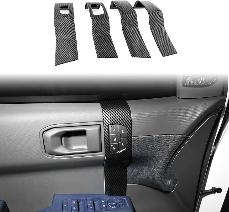 Für Kia EV3 2024 2025 2026 Sitze Taste Stellregler Sitzheizung Blende Abdeckung (Kohlefaser Look)