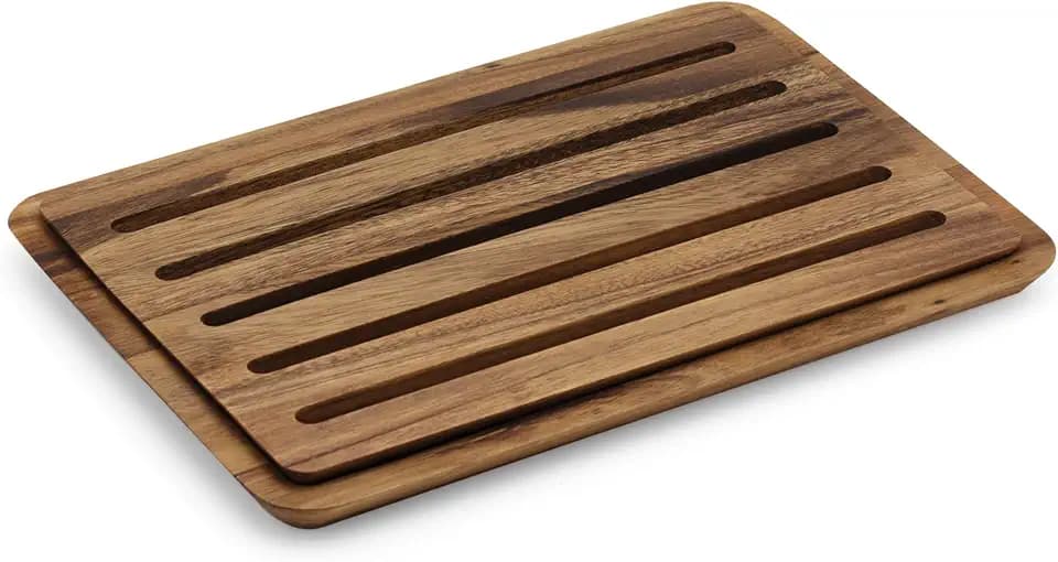 Ironwood Nesting Bread Cutting Board with Crumb Catcher, 10" x 15" x 0.75"