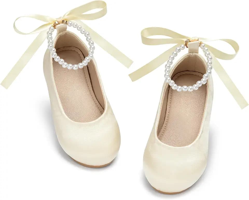 Otter MOMO Toddler/Little Girls Mary Jane Ballerina Flats Shoes Slip-on School Party Dress Shoes