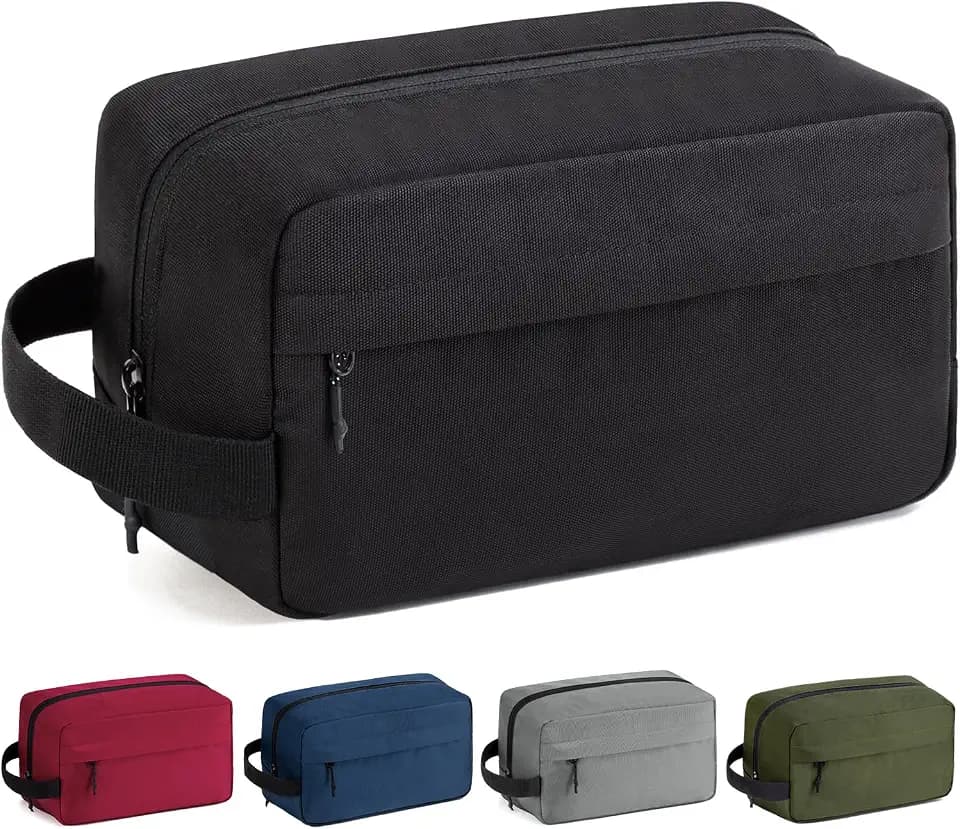 Vorspack Water Resistant Travel Toiletry Bag for Men Women - Medium & Black
