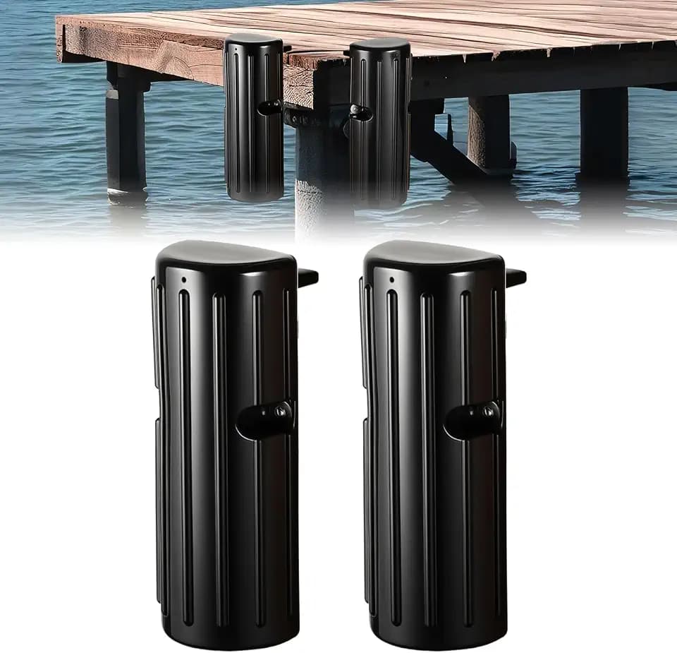 KEMIMOTO Dock Bumpers for Boat, Boat Bumpers for Docking with Dock Edge Protection, Inflatable Boat Fenders, Marine Grade PVC, Stainless Steel Mounting Hardware