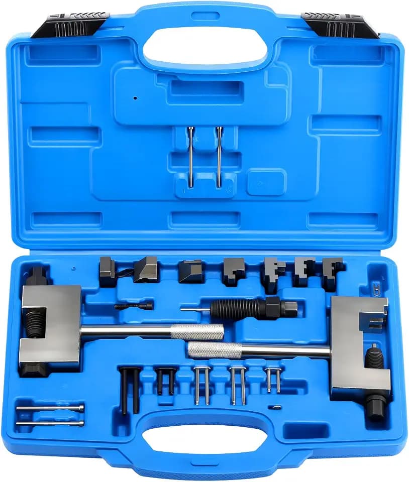 Steuerketten Nietgerät, Motorsteuerkette Entfernung Ausbau Montagewerkzeuge Kit Nietwerkzeug, Timing-Spezialwerkzeugsatz, Nietwerkzeugsatz für Mercedes Benz M271 M272 M273 M102 M103 615 616