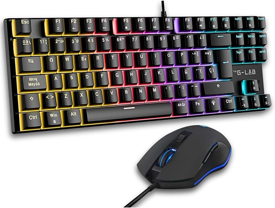 The G-Lab - Combo Mercury EX Mechanische Tastatur und Gaming-Maus QWERTY mit Ñ