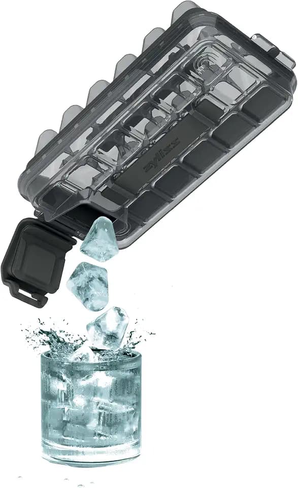 Zyliss Press & Pull Ice Cube Tray with Lid – Spill-Proof, Watertight & Stackable Ice Tray, Makes 18 Ice Cubes, Dishwasher Safe, 5-Year Guarantee