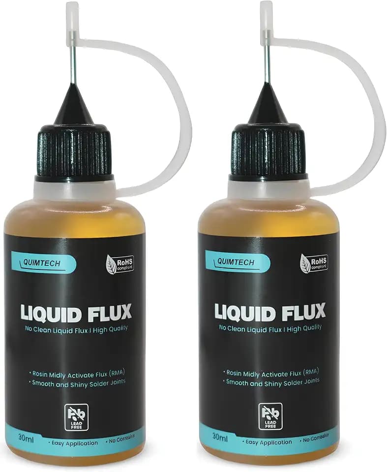 Liquid Solder Flux Dropper (2x30ml) I RMA Liquid Solder Flux I Soldering Flux I Electrical Solder I No Clean Liquid Flux I Rosin Flux I Soldering Flux for Electronics I 2 Pcs